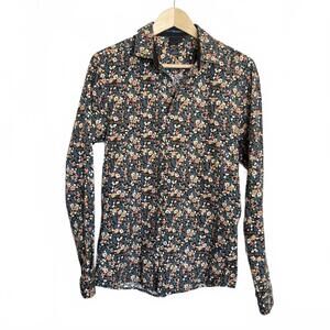 ASOS Design Men's Floral Print Button‎ Down Shirt Medium Flowers Birds